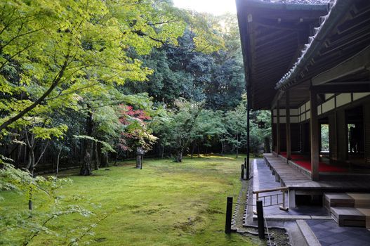 Japanese garden in the Koto-in a sub-temple of Daitoku-ji - Kyoto, Japan 