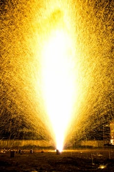 colorful fireworks on floor and background