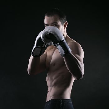 Boxing man ready to fight