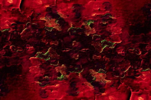 Extreme close-up of the old rusty metal - surface