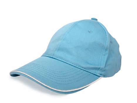 blue baseball cap isolated on white background