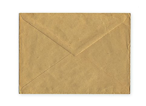 aged envelope on white background