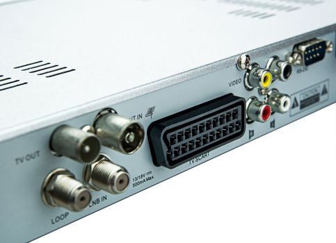 Composite and Component Output connections on back of device