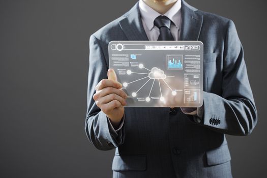 Businessman using a digital tablet