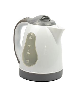 plastic kettle isolated on white background