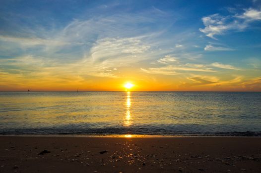 Sunrise at Southern sea Thailand.