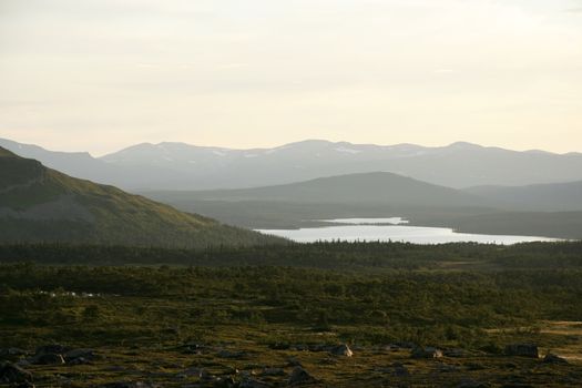 Beautiful mountain landscape of Sweden