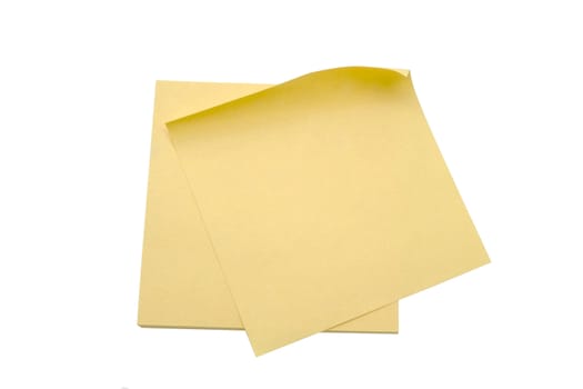 memo paper isolated on white background 