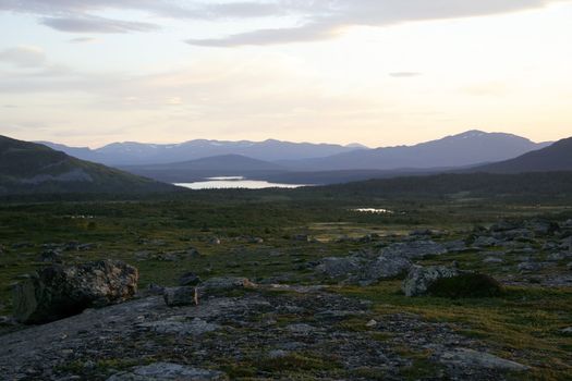 Beautiful mountain landscape of Sweden