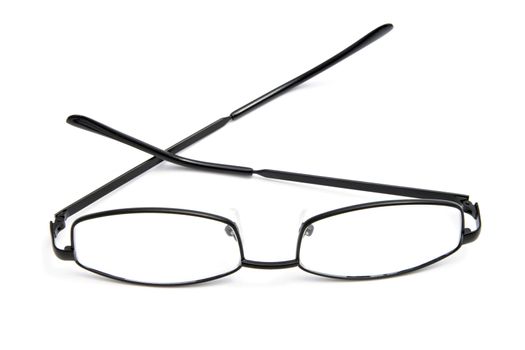Beautiful glasses isolated on white background 
