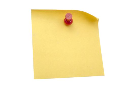 memo paper isolated on white background