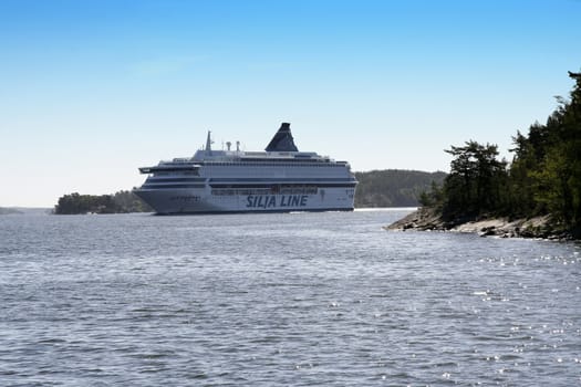 SILJA LINE cruise ship in the sea