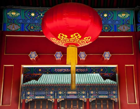 Large Red Lantern Prince Gong's Mansion, Beijing China. Built during Emperor Qianlong Reign.