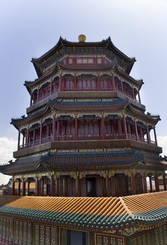 Longevity Hill Tower of the Fragrance of the Buddha Summer Palace Beijing China
