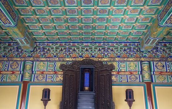 Emperor Hall Temple of Heaven Beijing China Inside Prayer Tablets Ornate Interior