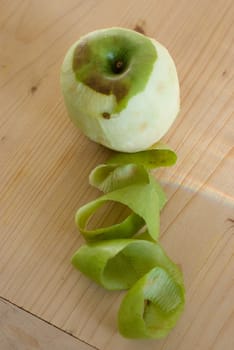peeled apple