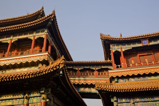 Yonghe Gong Buddhist Lama Temple Beijing China Built in 1694, Yonghe Gong is the largest Buddhist Temple in Beijing.