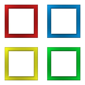 Illustration abstract squares isolated against a white background