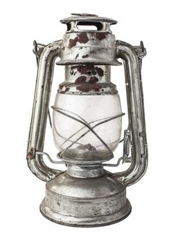 kerosene lamp on a white background