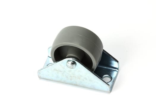 Furniture caster close up on white background