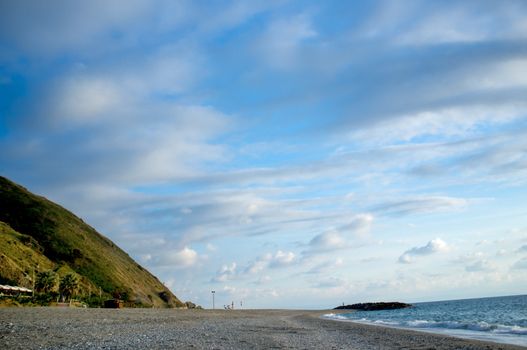 Amaltea beach in Italian region Calabria.