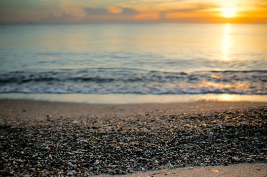 sandy beach in Italian region Calabria.