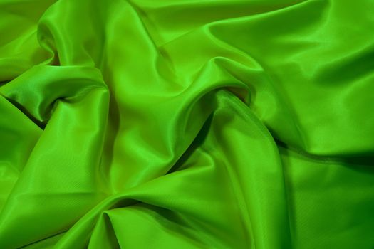 green silk material