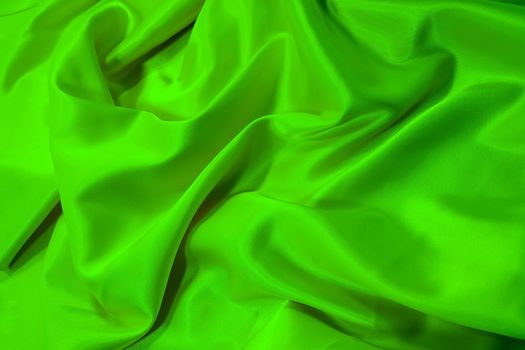 green silk material