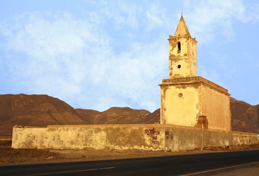 La Fabriquilla church in Cabo de Gata, province of Almeria, Andalusia, Spain