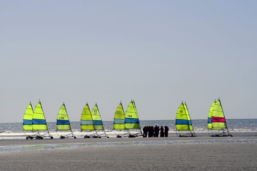 sailing on the beach