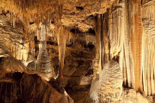 Details within a cave in Meramec Caverns in Stanton Missouri.