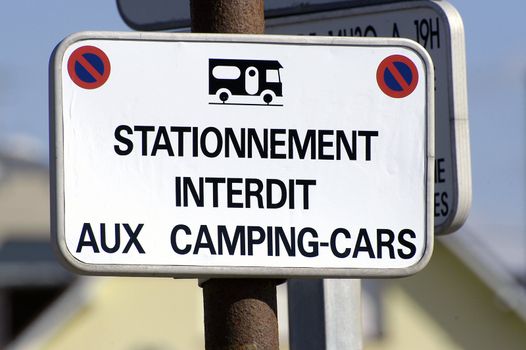 no parking with the motor home                               