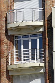 frontage of building of Touquet in the north of France                                