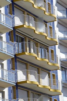 frontage of building of Touquet in the north of France                                