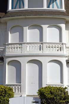 frontage of building of Touquet in the north of France                                