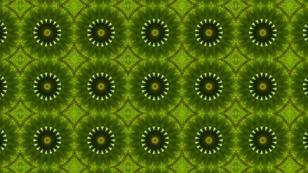 Original pattern design, abstract art, green wheels