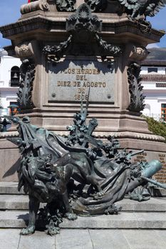 Monument honouring the 10th of August, Ecuador's independence day
