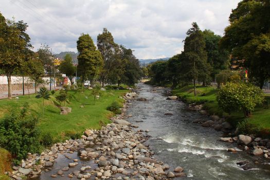 River and park in Cuenca, Ecuador
