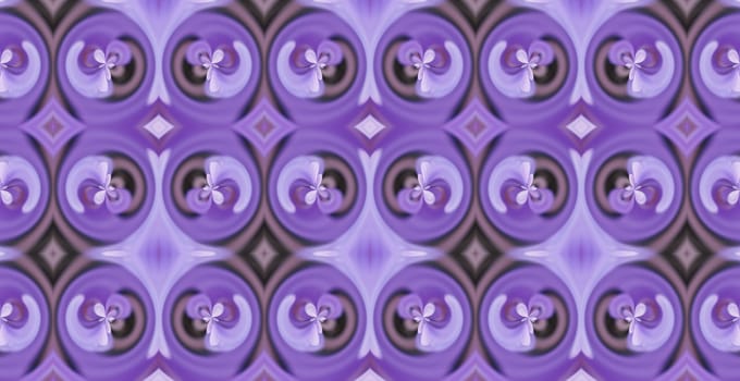 Floral seamless pattern, abstract art, purple flowers