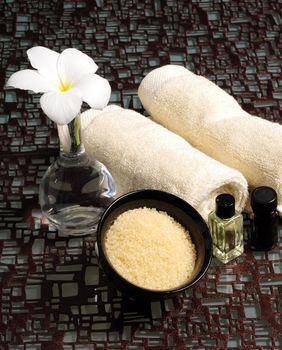 Spa experience with aromatherapy and bath salts