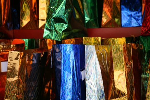 not created abstractions, curves, lines, patterns, christmas bags and paper
