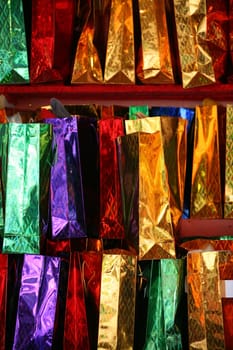 not created abstractions, curves, lines, patterns, christmas bags and paper
