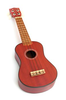 Ukulele on white background