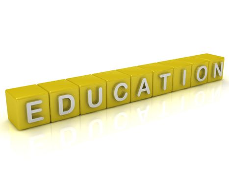 Inscription on the cubes of gold: Education