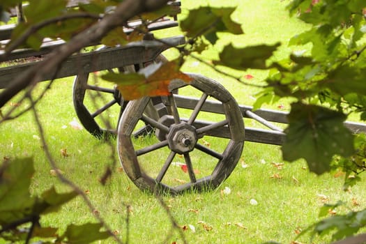 wagon wheels, retro decoration