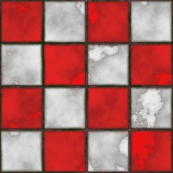 Checker board  tile seamless background in grunge style