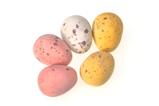 Group of mottled colored eggs