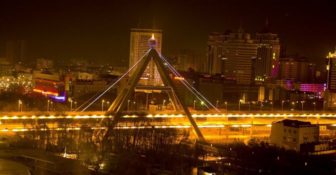 Night Shot Bridge Xining, Provincial Capital, Qinghai Province, China City Scene

Resubmit--In response to comments from reviewer have further processed image to reduce noise, sharpen focus, eliminate trademarks, and adjust lighting.