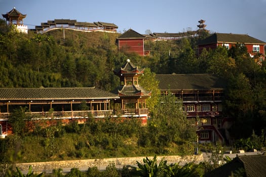 Old Chinese Restaurant Countryside Guizhou Province China