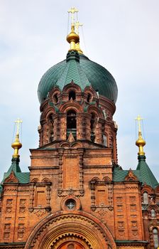 Saint Sofia Russian Orthordox Church Harbin China  Largest Russian Orthordox Church in China.  Built in the early 1900s, now a museum in Harbin.